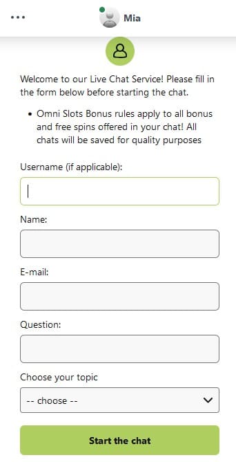 ð️ Atención al Cliente en Omni Slots Casino