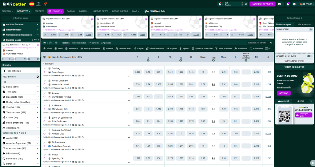 SpinBetter Sports Section