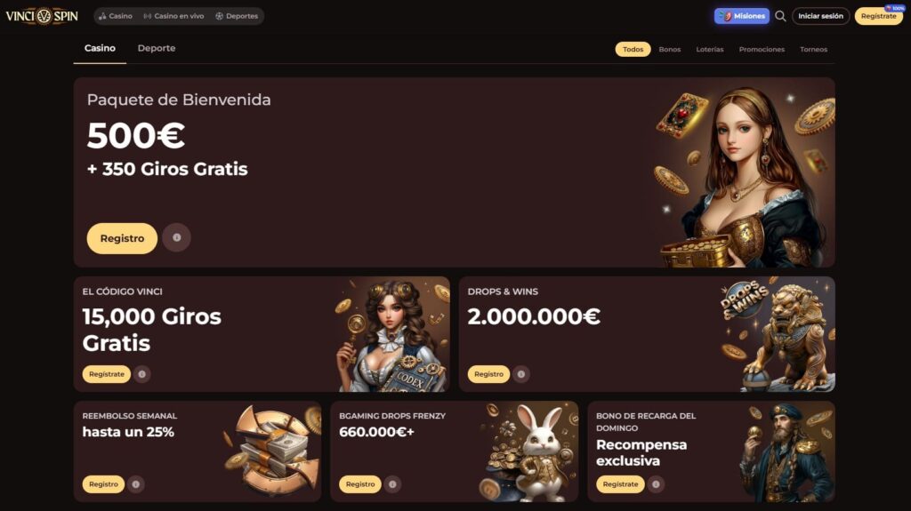 VinciSpin Casino Bonificaciones y Promociones