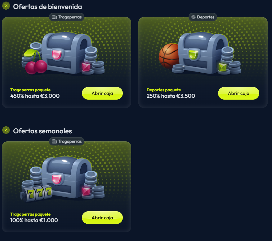 Bonos y Promociones en Winzter Casino