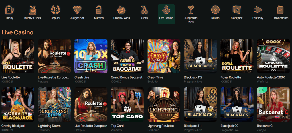 Ritzo Casino en vivo