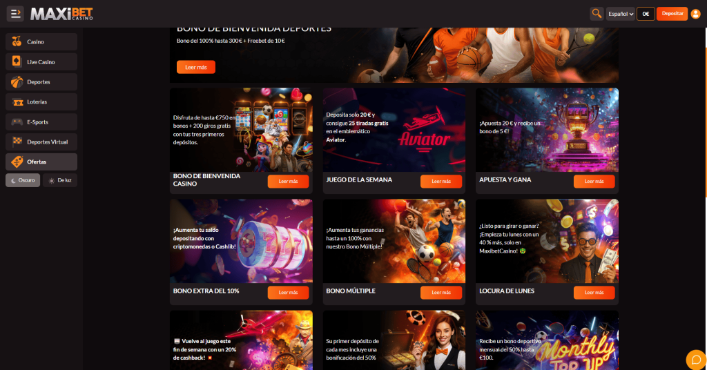 Bonos y Promociones en MaxiBet