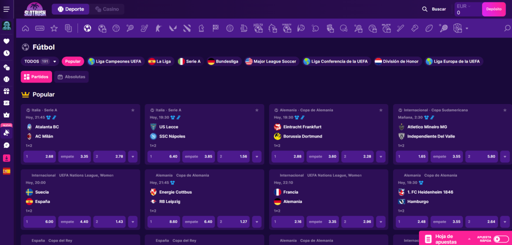 SlotRush Sportsbook Overview